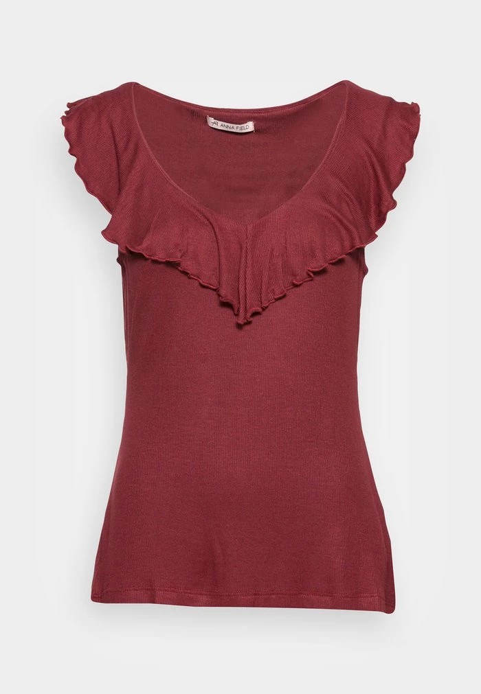 T-Shirt ANNA FIELD Anna Field Top Rouge Femme | SFP-1219408